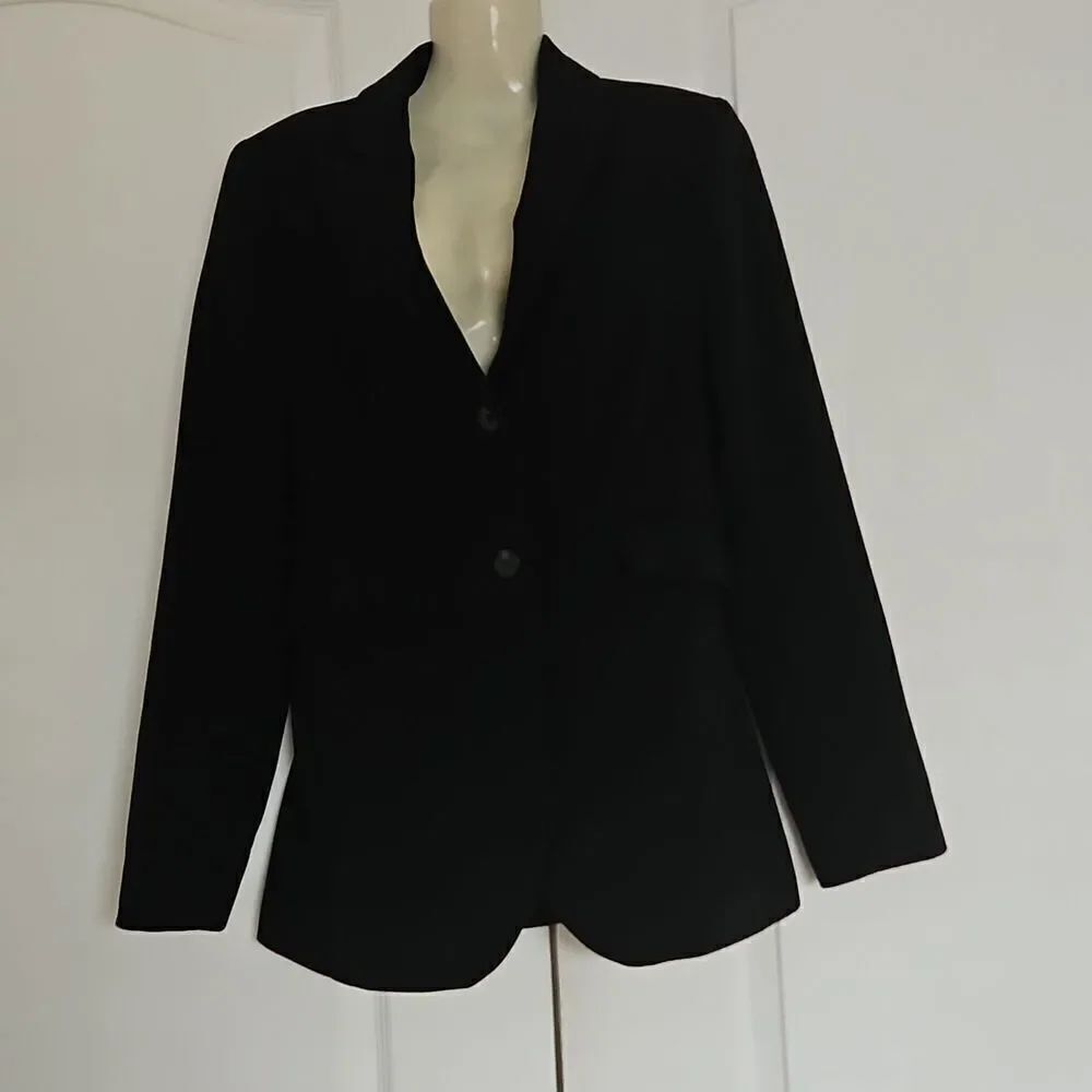 Women's Button-Down Blazer Black XS